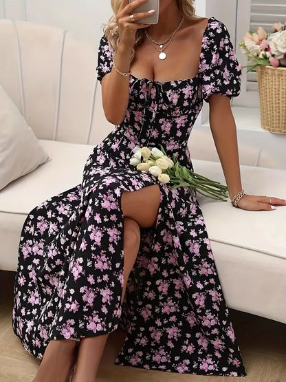 Adalie® | Schickes Kleid mit Schlitz für Frühling und Sommer