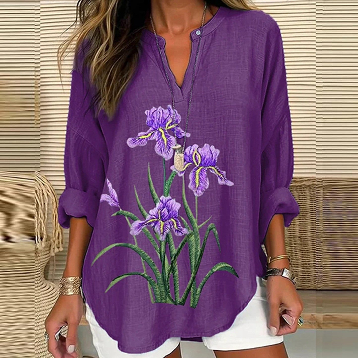 Oklyn® | Bluse mit Blumenmuster für Frauen