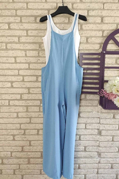 Adele® | Unifarbene Cami-Overalls mit weitem Bein